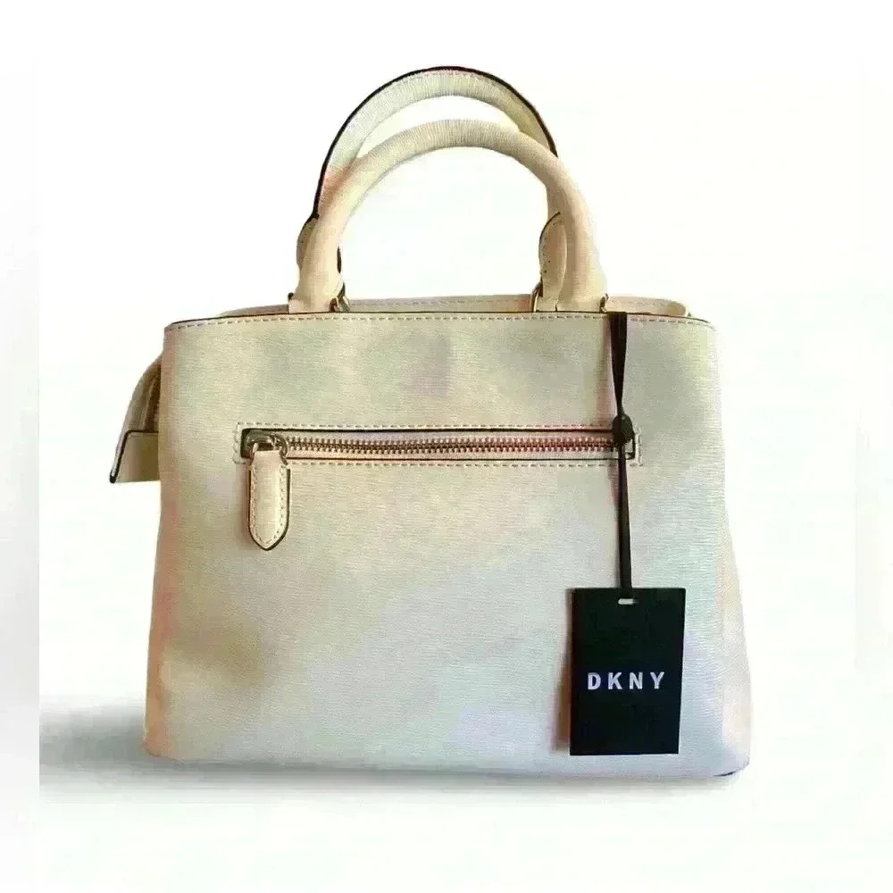 DKNY Off White/Light Cream DKNY Medium Satchel with Double Handles. NWT - Picture 4 of 8